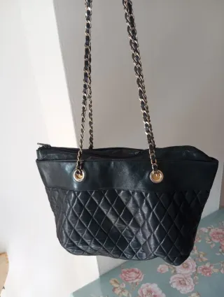 Borsa vintage trapuntata nera