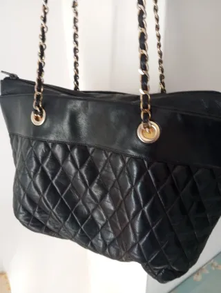 Borsa vintage trapuntata nera