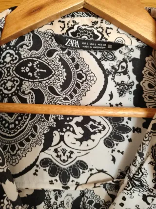 Camisa Zara Estampada Talla L