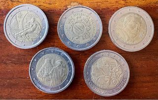 Lote 99 Monedas 2€ Conmemorativas y Año