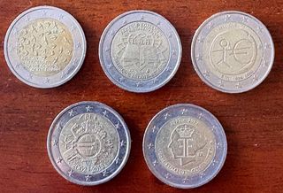 Lote 99 Monedas 2€ Conmemorativas y Año
