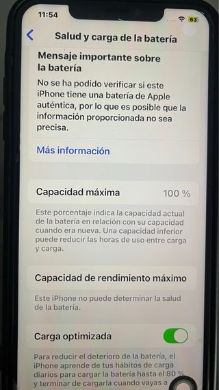 iPhone XS Max Dorado 100% Batería