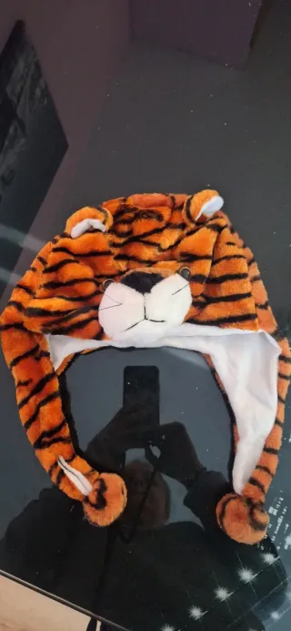 Gorro de peluche tigre niño