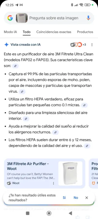 Purificador de aire Filtrete blanco