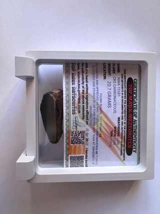 Meteorite CK5 20,7g con Crosta e Faccia Lucida+COA