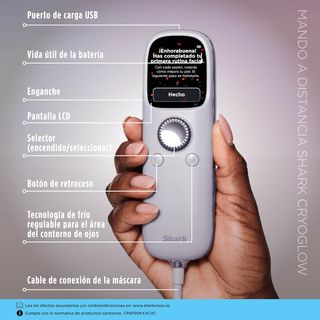 Shark CryoGlow Mascarilla LED Facial Antiedad