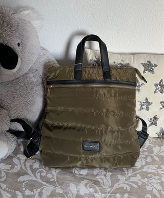 Mochila Bosanova acolchada verde y negra