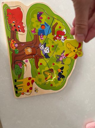 Puzzle madera animales bosque