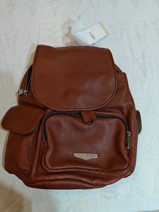 Mochila Kipling Cuero Marrón Nueva