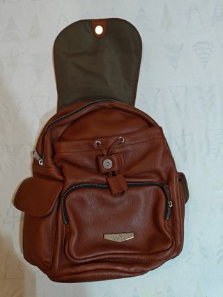 Mochila Kipling Cuero Marrón Nueva