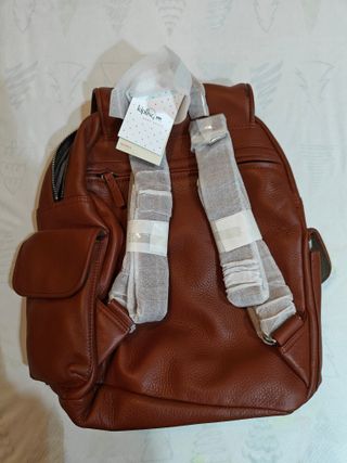 Mochila Kipling Cuero Marrón Nueva