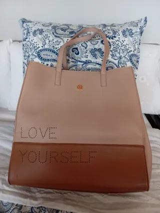 Bolso Desigual Bicolor Beige y Marrón