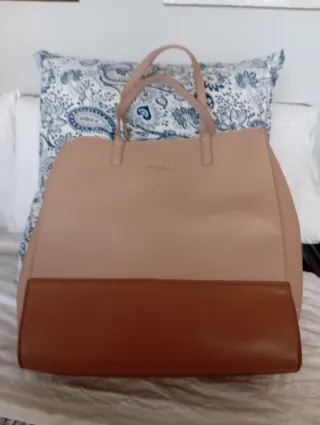 Bolso Desigual Bicolor Beige y Marrón