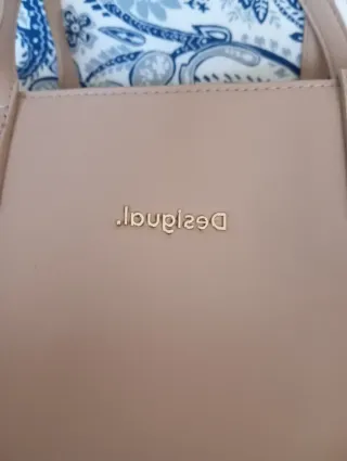 Bolso Desigual Bicolor Beige y Marrón