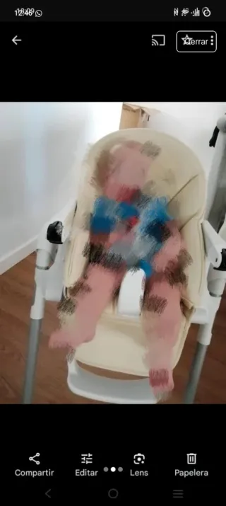 Trona Beige Piel Cómoda VariasPosiciones pegperego