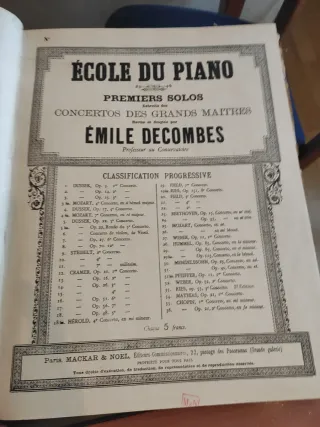 Colección piezas piano