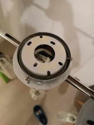 Lámpara de techo comedor cristal y metal