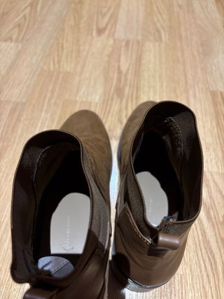 Botines Ante Marrones Talla 38 Stradivarius