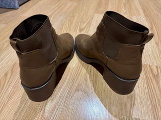 Botines Ante Marrones Talla 38 Stradivarius