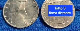 Lotto 3 Monete da 5 Lire 1954 Firma Distante NC