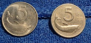 Lotto 3 Monete da 5 Lire 1954 Firma Distante NC
