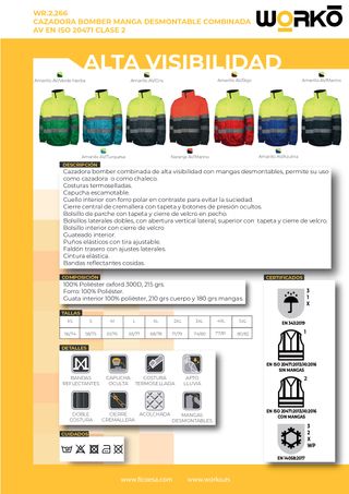 Cazadora Bomber con Faldón Manga Desmontable