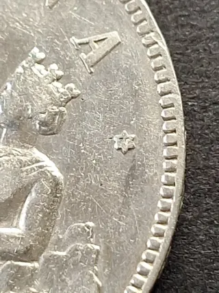 Moneda 5 Pesetas Plata 1870