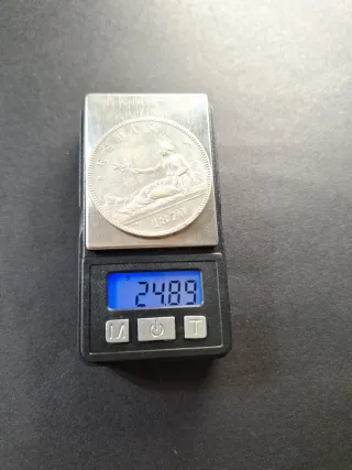 Moneda 5 Pesetas Plata 1870