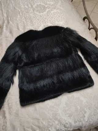 Pelliccia nera Zara donna taglia XS