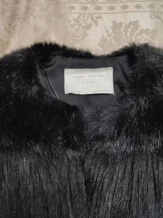 Pelliccia nera Zara donna taglia XS
