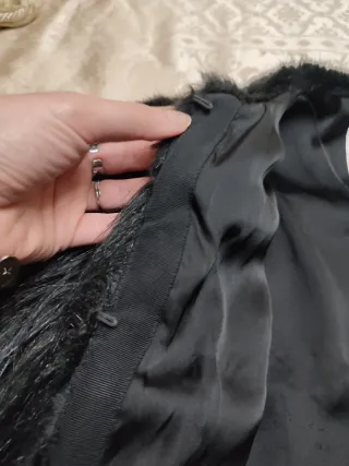 Pelliccia nera Zara donna taglia XS