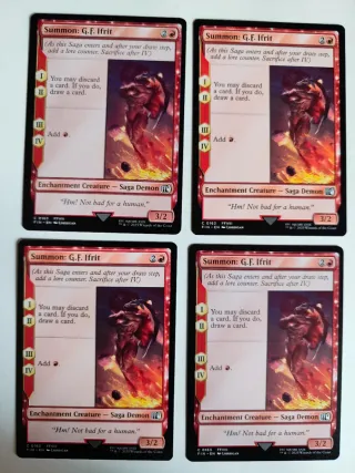 4x MTG Final Fantasy Saga Demon Cards