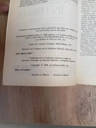 MANUAL: PRINCIPIOS DE MEDICINA INTERNA 11ª EDICION