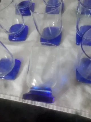 Juego de 10 vasos de cristal