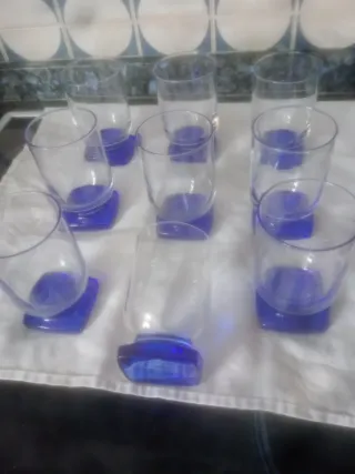Juego de 10 vasos de cristal