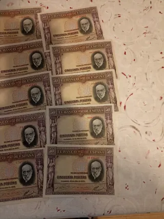 Lote 10 Billetes 50 Pesetas España