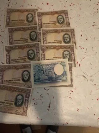 Lote 10 Billetes 50 Pesetas España
