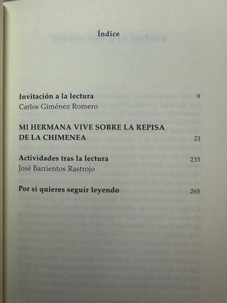 Mi hermana vive sobre la repisa de la chimenea