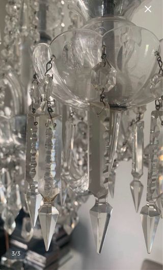 Lámpara de cristal bohemia