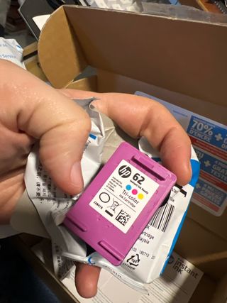 Cartucho de tinta HP 62 tricolor vacío