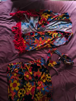 Disfraz Hippie Multicolor Talla Única