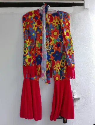 Disfraz Hippie Multicolor Talla Única