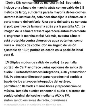 Pantalla Portátil Coche 7 Carplay/Android Auto