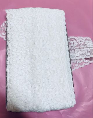 Pizzo elasticizzato bianco - 10 metri