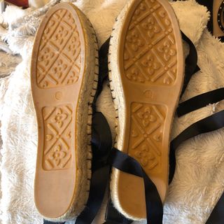 Alpargatas negras atadas T41