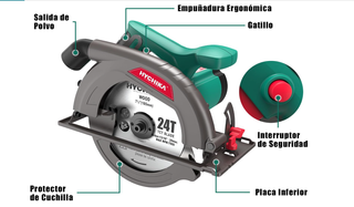 Sierra Circular HYCHIKA 1300W 4500RPM 185mm