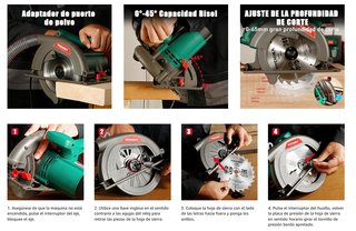 Sierra Circular HYCHIKA 1300W 4500RPM 185mm