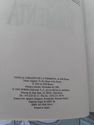 VIAJE AL CORAZÓN DE LA TORMENTA. Will Eisner