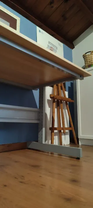 Mesa de trabajo madera y metal