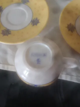 Juego de 6 tazas de café de porcelana